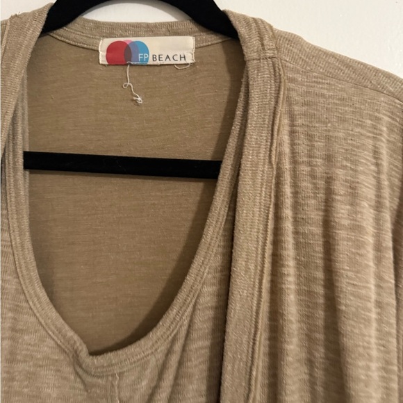 Tan Long Cardigan and jumper set - Picture 3 of 6